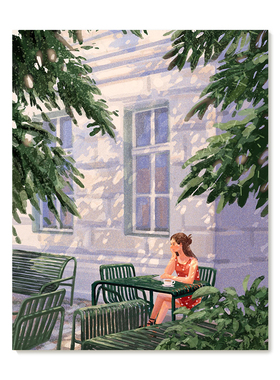 【特惠捡漏】插画师Subin复刻艺术版画清新韩系治愈风景装饰画芯