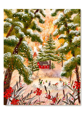 【特惠捡漏】插画师Laivi Poder复刻艺术版画治愈系圣诞装饰画芯