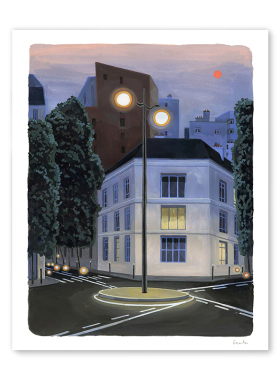 【捡漏合集】插画师Seula Yi复刻艺术版画治愈系城市夜景装饰画芯