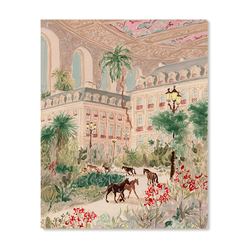 【绝美！Yukiko新款合集】法式中古风装饰画芯轻奢复古挂画马插画图片