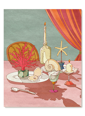 【特惠捡漏】Asami Watanabe多巴胺复刻艺术插画复古抽象装饰画芯