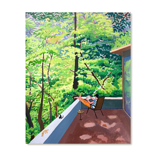 【特惠捡漏】插画师Lee Jieun复刻艺术版画治愈风景人物装饰画芯