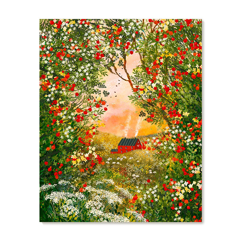 【特惠捡漏】插画师Laivi Poder复刻艺术版画治愈系田园装饰画芯