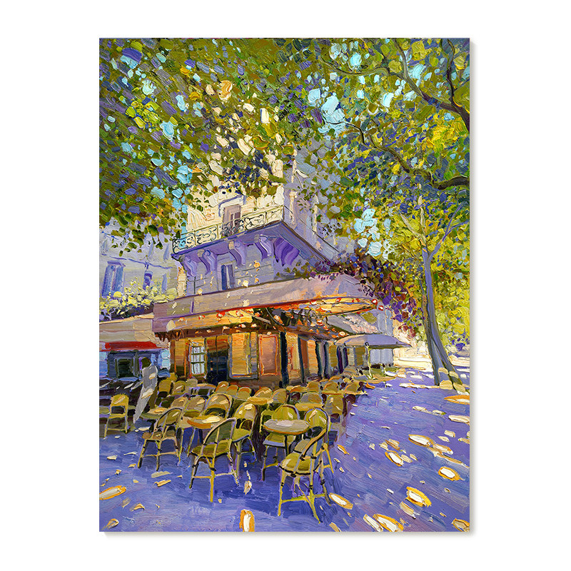 【特惠捡漏】Sergiu Ciochina复刻艺术插画法式建筑风景装饰画芯