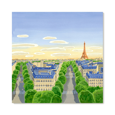 【特惠捡漏】插画师Seula Yi复刻艺术版画治愈系巴黎风景装饰画芯