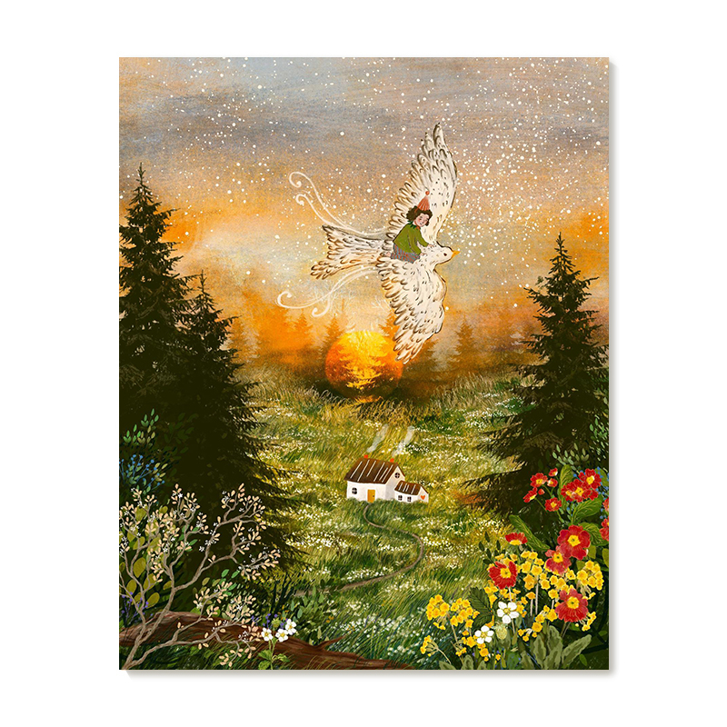 【特惠捡漏】插画师Laivi Poder复刻艺术版画治愈系田园装饰画芯