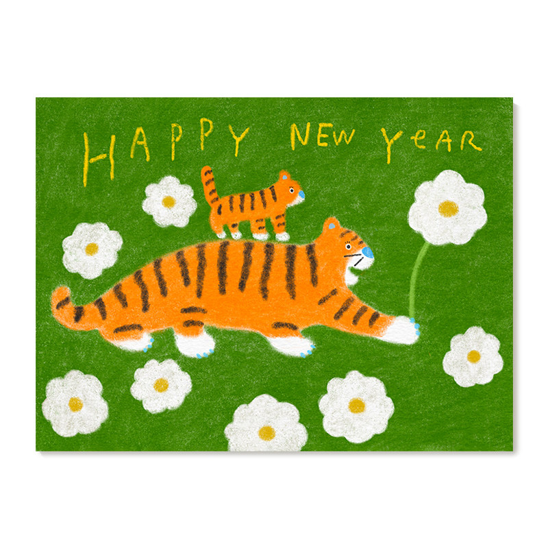 【特惠捡漏】插画师Seolzzi复刻艺术版画可爱老虎儿童房装饰画芯