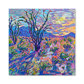 特惠捡漏 Erin Hanson油画家复刻艺术版 画印象派风景装 饰画芯