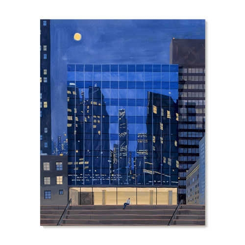 【特惠捡漏】插画师Seula Yi复刻艺术版画治愈系城市夜景装饰画芯