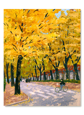 【特惠捡漏】插画师Subin复刻艺术版画清新韩系治愈风景装饰画芯