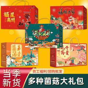 山珍菌菇干货礼盒大量食用菌菇汤料包食材节日伴手礼干货组合