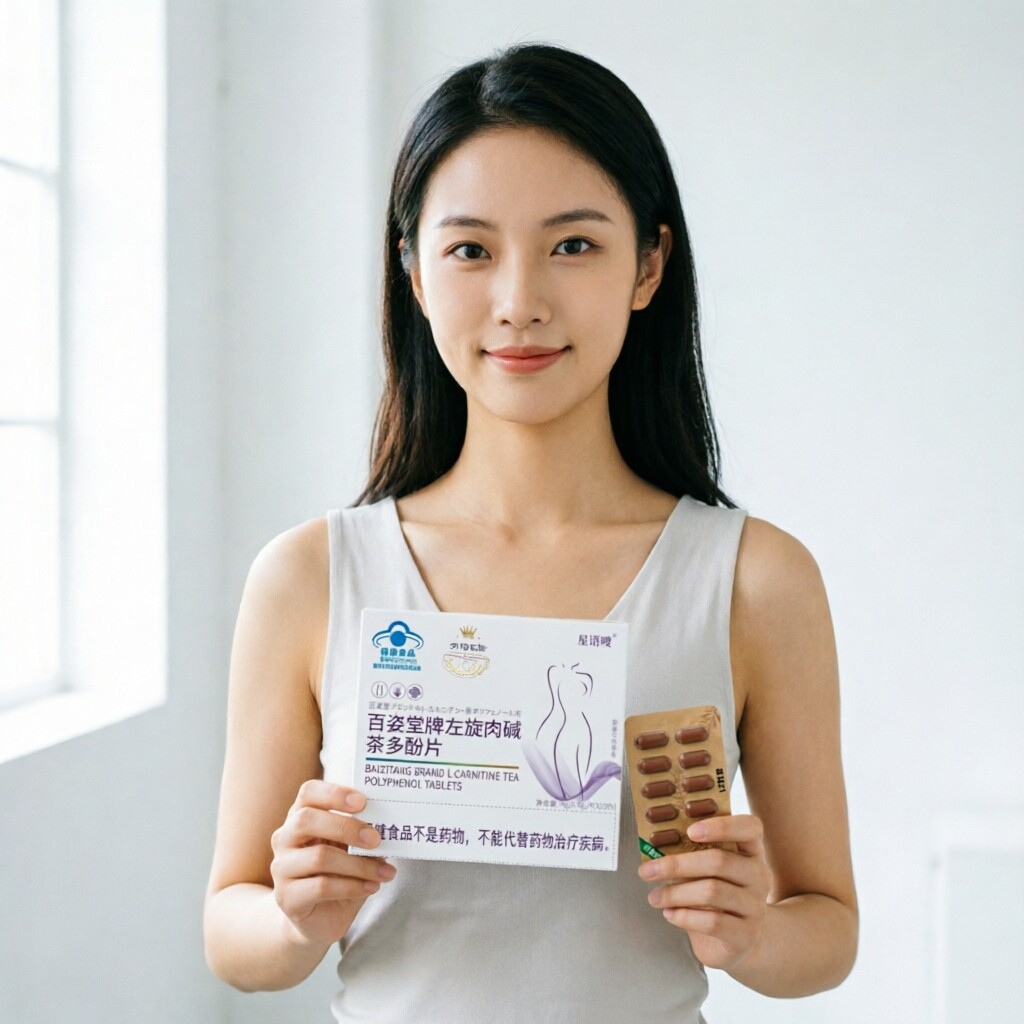 百姿堂左旋肉碱茶多酚片产后发福左旋肉碱
