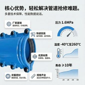 球墨铸铁快速抢修接PE水管哈夫接头螺旋管道