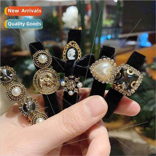 retro simple one word clip imation pearl hairpin girl side h