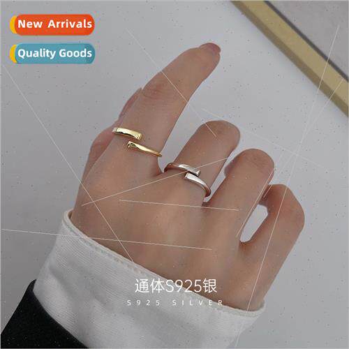 S925 silver couple rings ins minimalist cold wind pair men w