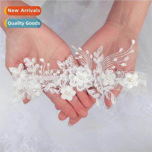 Europe Bridal Lace Garter Whe Elegant Pearl Flower Garter We