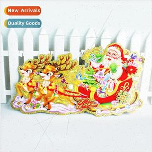 decorations 50cm Santa Christmas deer door Claus trol window