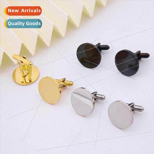 Stainless Steel Polished Cufflinks Tanium Steel Mirror Round