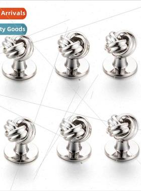 lver twist cufflinks High  round head openwork tuxedo lapel