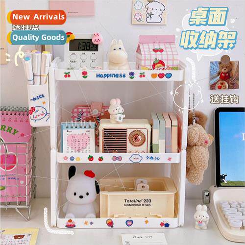 Desktop double storage rack -printing wind hole board hook p