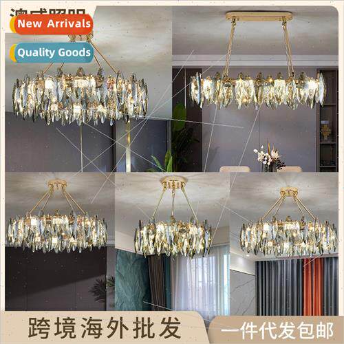 ttle red book  light luxury chandelier villa duplex crystal