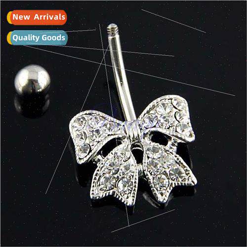 Piercing Belly Dance Jewelry Diamond Ribbon Navel Ring Navel