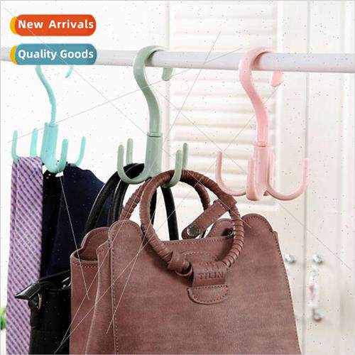 Hooks rotatable 4 claws multi-purpose hangers tie scarf scar