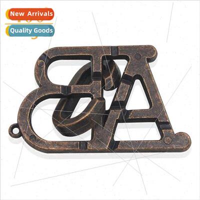 Alloy intellectual clasp Unlocking ring unlocking A. B. C lo