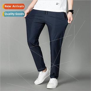 ice silk loose men straight summer pants Pants casual