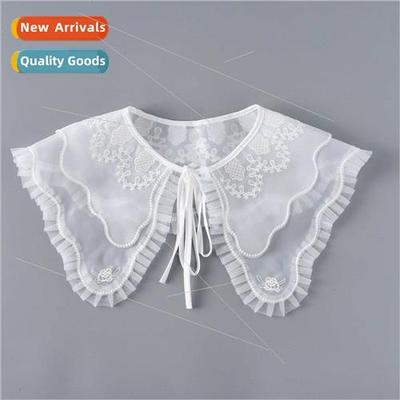 Sweet princess lace embroidery cape small shawl shoulder pad