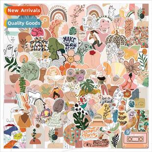 100 pcs of small fresh self-created ins bohemian graffiti st