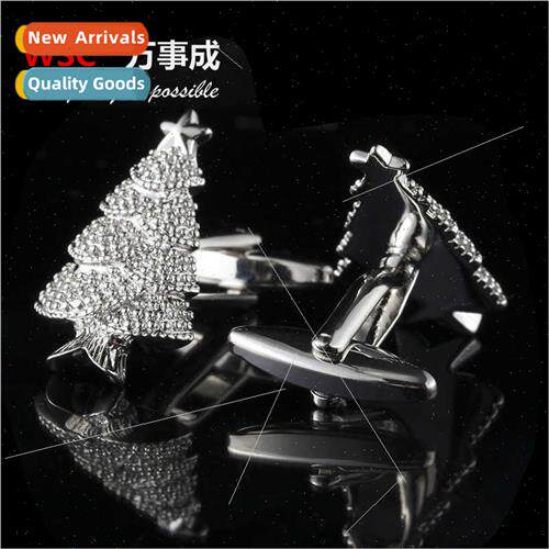 Christmas e cufflinks metal glossy cufflinks fashion men su