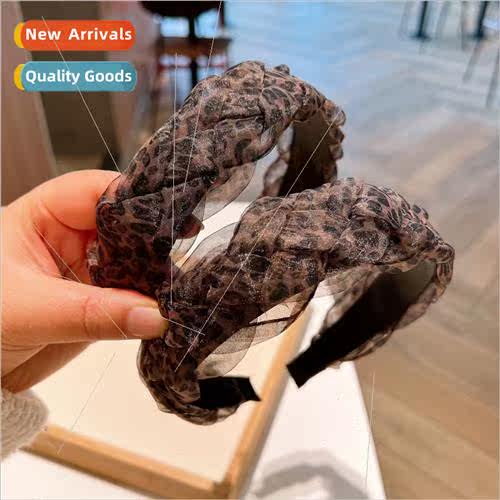 Korean jewelry retro ins fairy twist braid leopard print wid
