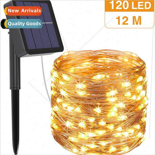 Solar Copper Wire ght String LED Outdoor Waterpro12m Colorfu