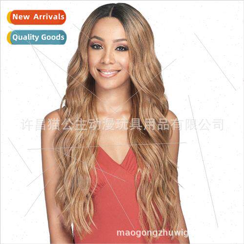 Hand-Woven Front Lace Tinted Gradient Cornrows Long Curls Wo