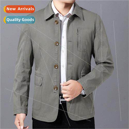Jacket men spring fall new middle-aged elderly men blouse co