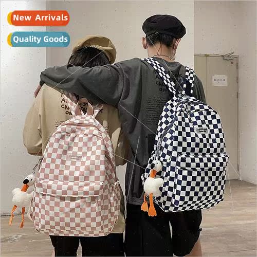 Korea ins lerary checkerboard plaid shoulder bag female Japa
