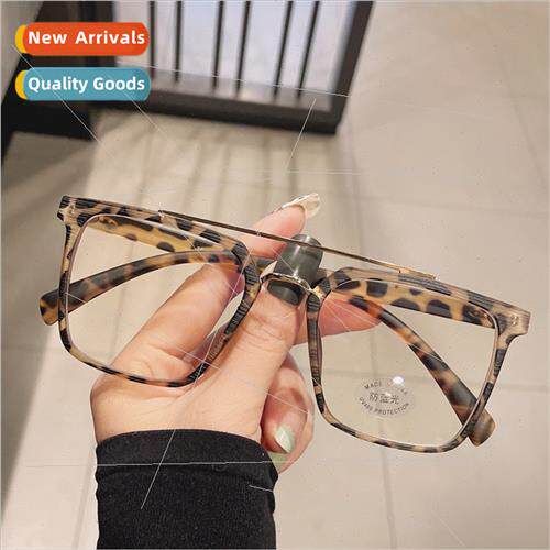 men large frame retro anti-blue light eye protection glasses
