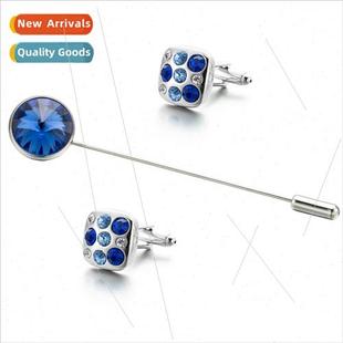 French cufflinks Fine dress accessories set one pin High- Au