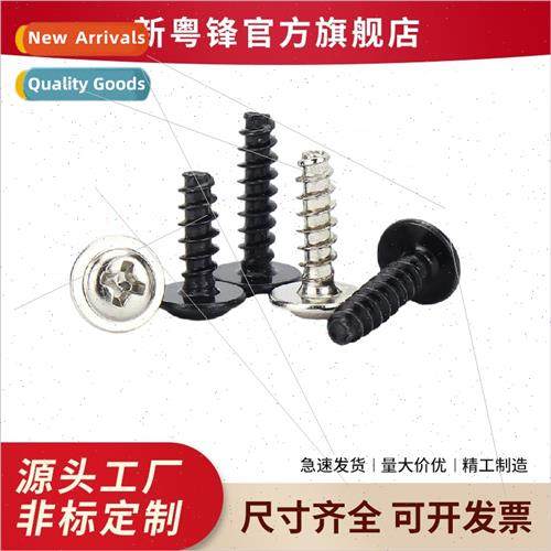 Blackened Phillips round head flat tail self-tapping screws