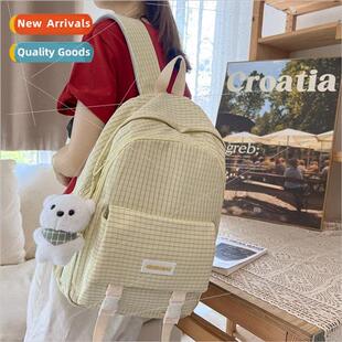 simple fashion plaid schoolbag high new backpack value 2023