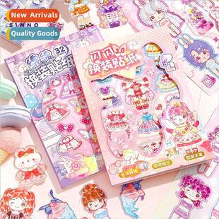 Teenage girls dress up game sticker book Genki Princess make