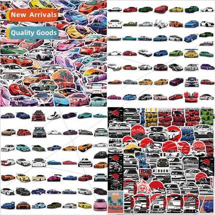 4 50 cartoon cool racing car graffi stickers waterprodecorat