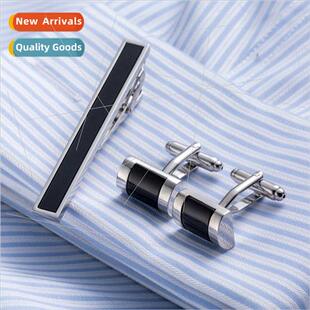 Set Tie Clip Business Dress Cuff Noble Clothing  Clip 19