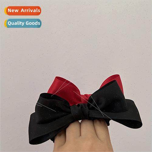 Sweet princess hair accessories cute solid color black bow h