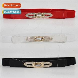 buckle thin decoration bow rhinestone seal Women waist