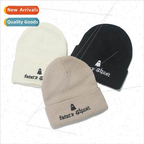 Woolen cap spooky embroidery cold cap men autumn winter pull