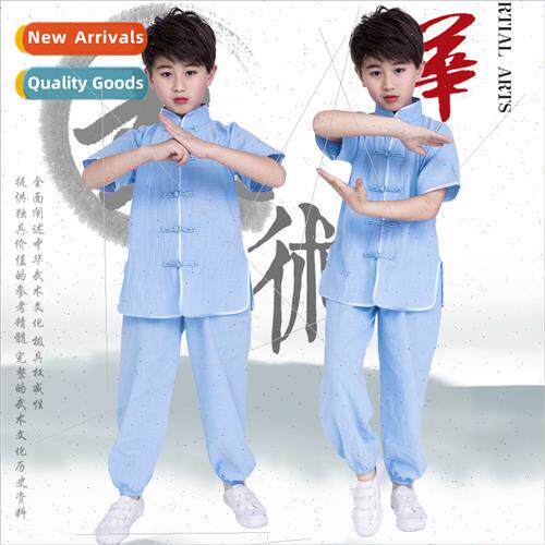 Childrens martial arts clothing summer men and girls bamboo
