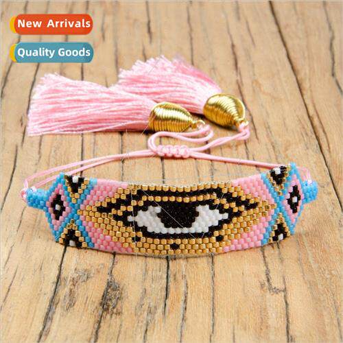 Ethnic Fashion Handmade Copper Wire Tassel Miuiki Rice Bead