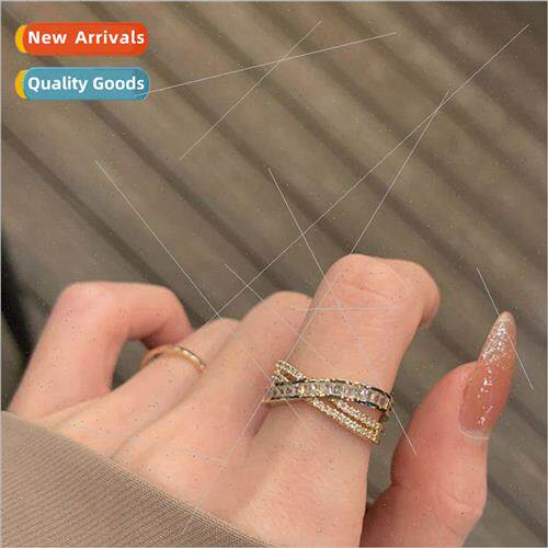 New simple sense niche ring college fashion tide zirconia su